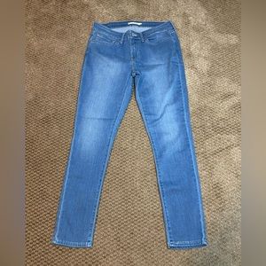 Levi's Womens 711 Skinny Jeans Medium Blue Wash Mid Rise Jeans